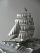 Spectacular Japanese 3 Masted Sterling Silver 985 Clipper Ship By Takehiko Japan Other photo 1