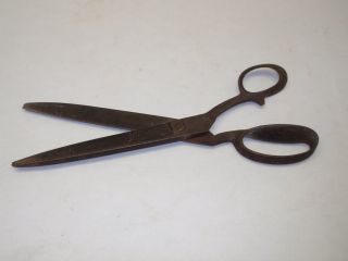 Antique Hand Forged? Steel Nautical Old Sail Making Sheers Scissors Unmarked Nr photo
