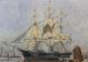 Antique Early - 20thc O/c Oil Painting,  3 - Mast Ship Harbor Maritime Seascape Other photo 3