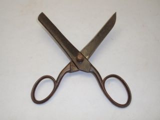 Antique Old Hand Forged? Metal Unmarked Sail Making Sheers Scissors Nr photo