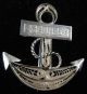 2 Great Vintage Antique 925 Sterling Silver Wire Anchor Brooches With Names Other photo 1