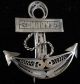 2 Great Vintage Antique 925 Sterling Silver Wire Anchor Brooches With Names Other photo 2