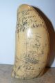 Scrimshaw Replica Whale Tooth Admiral Howe & The Brunswick Handsome Tooth Scrimshaws photo 2
