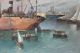 Vintage Wpa - Era Artist Signed O/c Nautical Boat Harbor Oil Painting,  Ciaffe? Other photo 2
