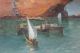 Vintage Wpa - Era Artist Signed O/c Nautical Boat Harbor Oil Painting,  Ciaffe? Other photo 4