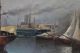 Vintage Wpa - Era Artist Signed O/c Nautical Boat Harbor Oil Painting,  Ciaffe? Other photo 6