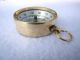 Brass Pocket Compass Magnetic Nautical Camping Hiking White Face Compasses photo 2