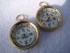 (2) X Brass Pocket Compass Nautical Camping Hiking Magnetic White Face Compasses photo 1