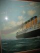Fred Pansing Lithograph Rms Lusitania Ship White Star Lines Adv.  Poster Other photo 10