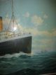 Fred Pansing Lithograph Rms Lusitania Ship White Star Lines Adv.  Poster Other photo 7