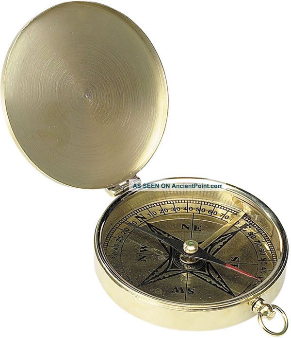 Victorian Pocket Compass Brass Nautical Instrument New Compasses photo