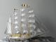 Large Old Signed Japanese 3 Masted Sterling Silver 985 Ship By Takehiko Japan Other photo 6