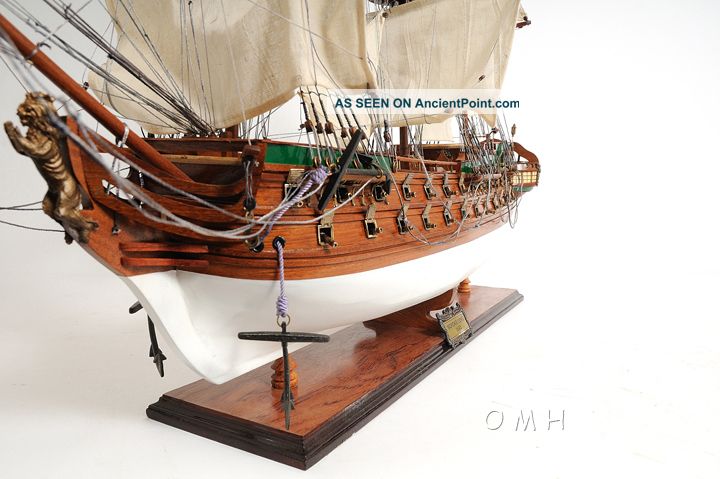 Danish Norske Love Wood Painted Model Tall Ship 38 Boat Model Ships photo