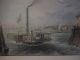 Rare Antique Hand Colored Print Of The Ferry At Brooklyn New York C1838 Other photo 5