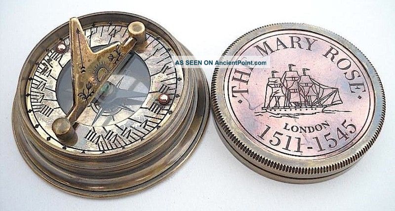 Brass Sundial Compass - The Mary Rose London Compasses photo