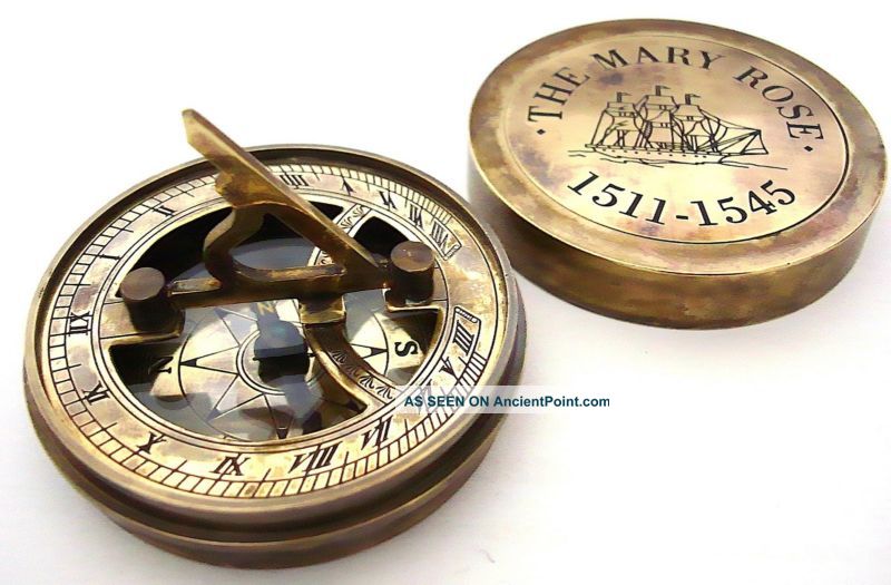 Pocket Sundial Compass Mary Rose London Compasses photo