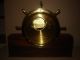 1979 Seth Thomas Vintage Helmsman Ships Bell Clock Brass W/ Base Clocks photo 2
