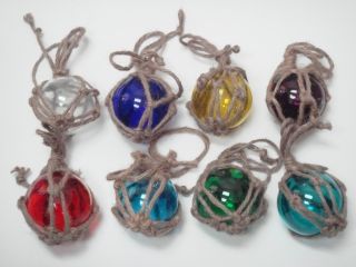 8 Pcs Assort Color Glass Float Ball Buoy Fishing Net 3 