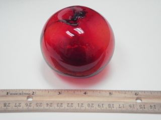 Reproduction Red Glass Float Fishing Ball 3 