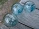 3 Authentic Japanese Glass Fishing Floats Ball Buoy Fishing Nets & Floats photo 1