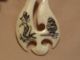 Scrimshaw Ox Bone Maori Pendant Mermaid & Ship Scrimshaws photo 1