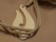 Scrimshaw Ox Bone Maori Pendant Mermaid & Ship Scrimshaws photo 3