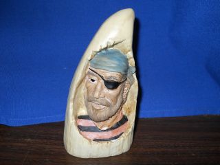 Scrimshaw Whaletooth Reproduction Faux Nautical Maritime Collectible Resin New photo