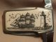 Scrimshaw Resin Money Clip Knife Side Ship - Lighthouse Scrimshaws photo 1