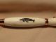 Scrimshaw Whitetail Deer Antler Ink Pen Side Ship & Humpback Whale Scrimshaws photo 2