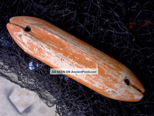 Old Cedar Fishing Fish Net Floats Crab Buoy (5) Fishing Nets & Floats photo