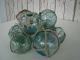 10 Authentic Japanese Glass Fishing Floats (with Net) Japan Ball Buoy Fishing Nets & Floats photo 1