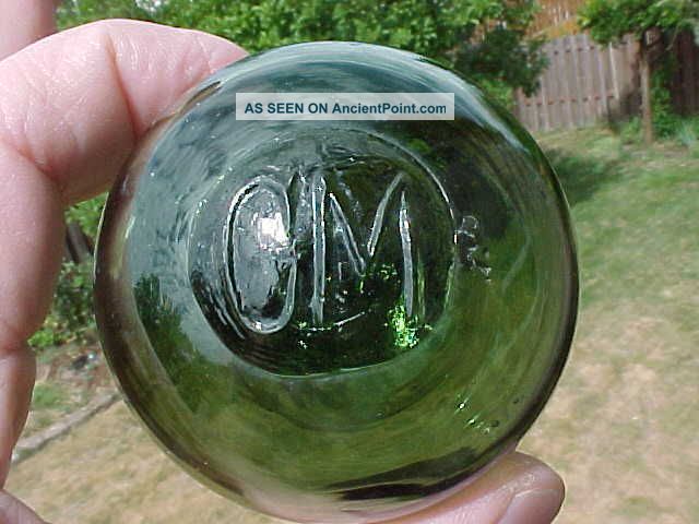 Tiny Glass Float Marked 
