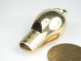 Quality Antique English 15k Gold Dog Whistle Charm C1900 Jb Coulthurst photo