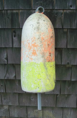 Large Authentic Maine Lobster Trap Buoy Float - Oyw - J18 photo