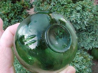 Japanese Glass Float Green Marked L L photo