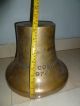 Marine Vintage Ship Brass Bell From Old Russian Vessel - 