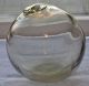 1920s Estonia Olive Clear Heavy Bubbly Glass Buoy Float 4 Fishing Nets & Floats photo 7