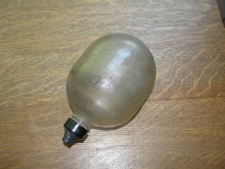 Frosted Glass Ocean Float,  Old,  Screw Top End,  Unmarked photo