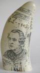 Vintage Imitation Scrimshaw Whale Tooth - Royalgeorge - Vgc Other photo 1