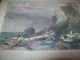 4 Antique Ship Nautical Framed Colored Engravings England Prints 1850 ' S Old $125 Other photo 5