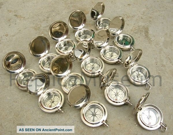 Nickel Plated Brass Dalvey Style Compass 20 Units Nautical Collectible Compasses photo