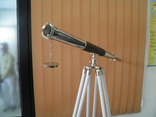 Captain ' S Telescope - Vintage Style Royal Nautical Telescope With Tripod Stand photo