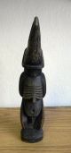 Old Antique / Vintage Easter Island Bird Man Carved Wooden Figure W.  Shell Eyes Pacific Islands & Oceania photo 2