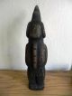 Old Antique / Vintage Easter Island Bird Man Carved Wooden Figure W.  Shell Eyes Pacific Islands & Oceania photo 4