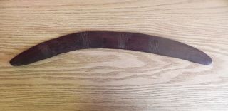 Fantastic Old Carved & Decorated Wooden Australian Aboriginal Boomerang In Vgc photo
