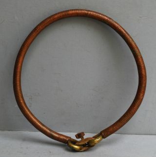 A Big Copper& Brass Torque With Fine Coil Cover,  From Ethiopia photo
