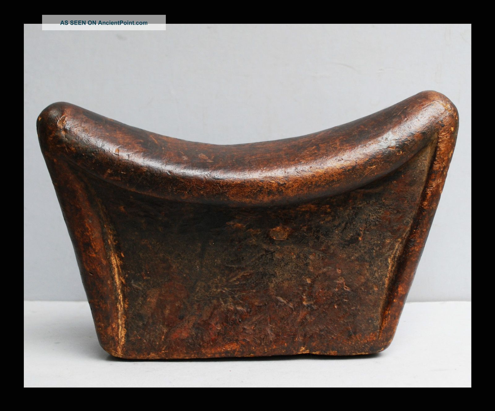 A Simply Shaped Samburu Tribe Headrest With Character Wood Knots Other photo