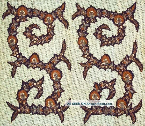 Mid Old Indonesien Jawa Hand Drawn Batik Tulis Fabric Textile Clothes Wax Bx91 Pacific Islands & Oceania photo