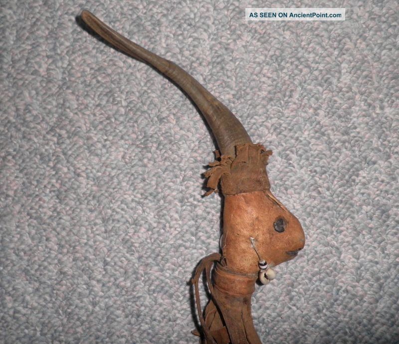 Rare Old Tribal Weapon Ceremonial Weapon & Goat Horn African Tribal Art N/r. Other photo