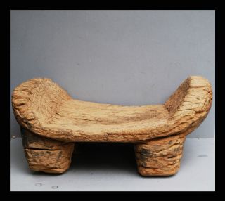 A Very Old,  Weathered +textural Stool From The Senufo Tribe Of Burkina Faso photo